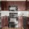 c-shaped kitchen with ample lighting
